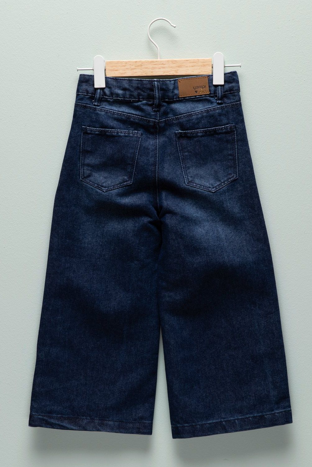 YAMP - Jeans Wide Leg Yamp Niña Denim Algodón Tiro Medio