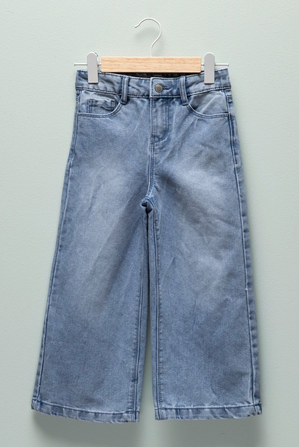 YAMP - Jeans Wide Leg Yamp Niña Denim Algodón Tiro Medio