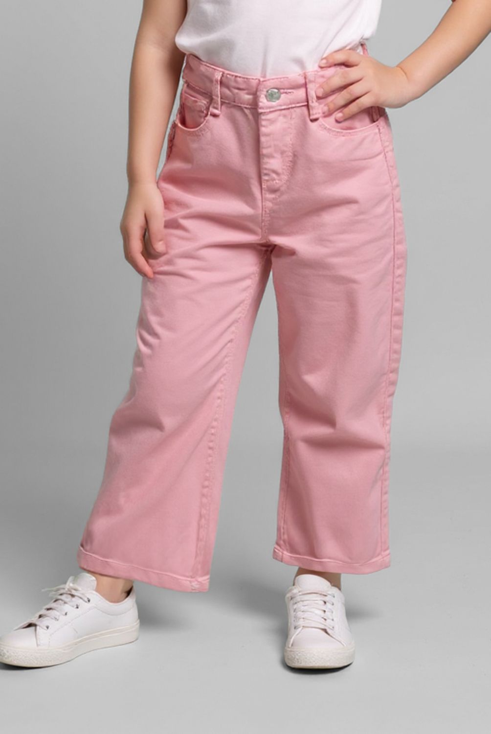 YAMP - Jeans Wide Leg Yamp Niña Denim Algodón Tiro Medio