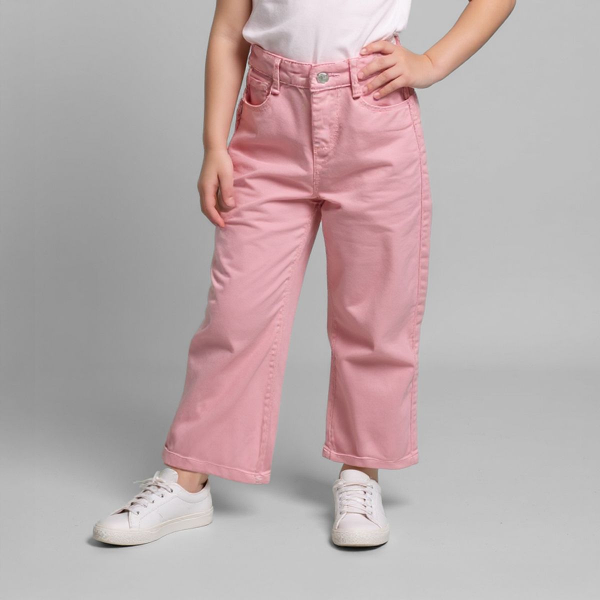 YAMP - Jeans Wide Leg Yamp Niña Denim Algodón Tiro Medio