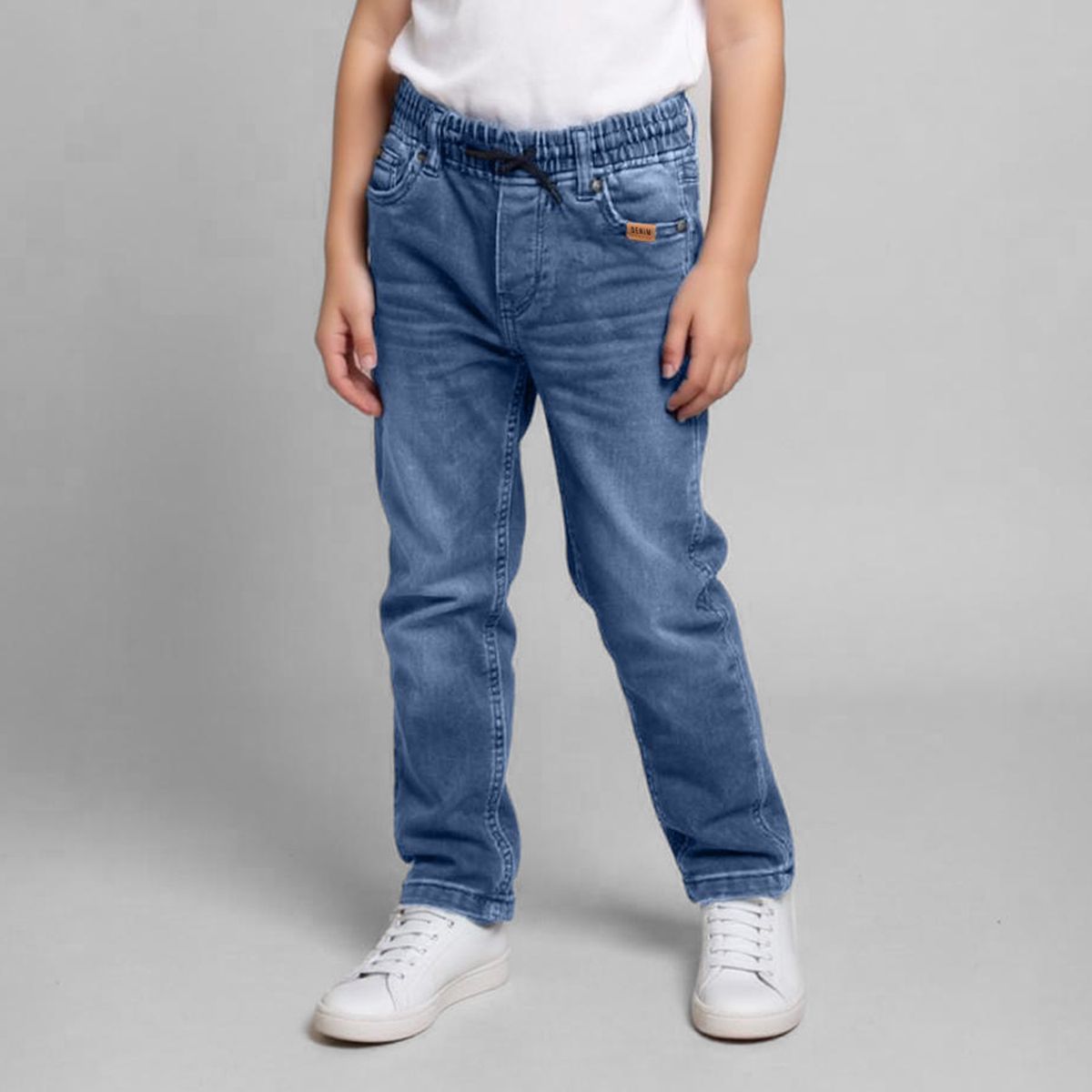 YAMP - Jeans Yamp Recto Cintura Elasticada Niño Algodón