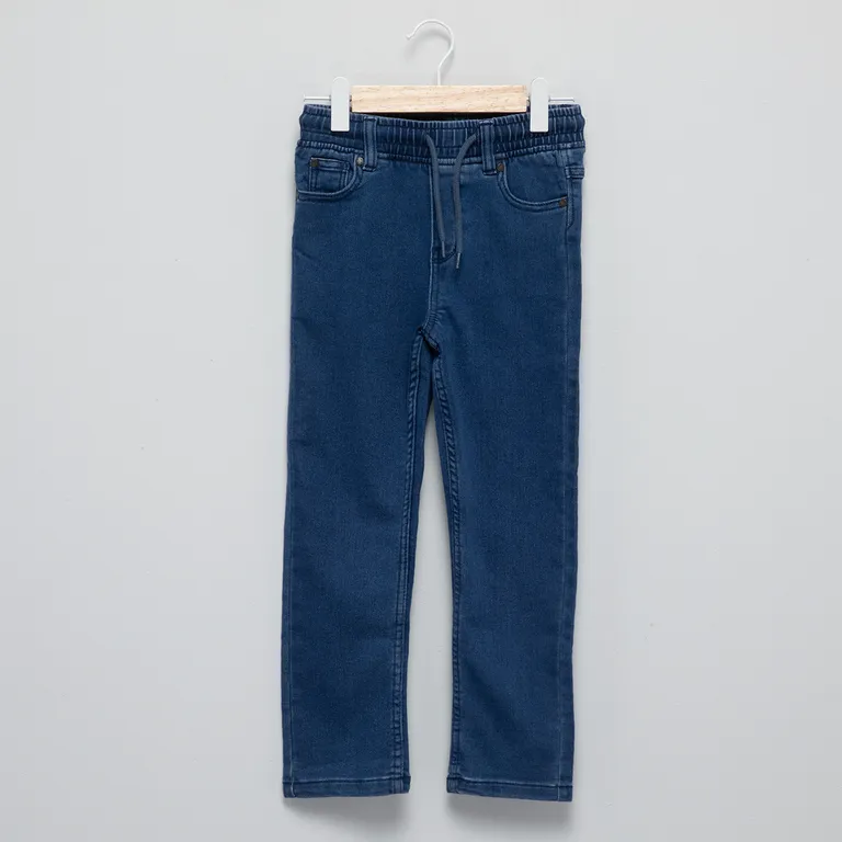 Jeans Recto Cintura Elasticada Niño Algodón