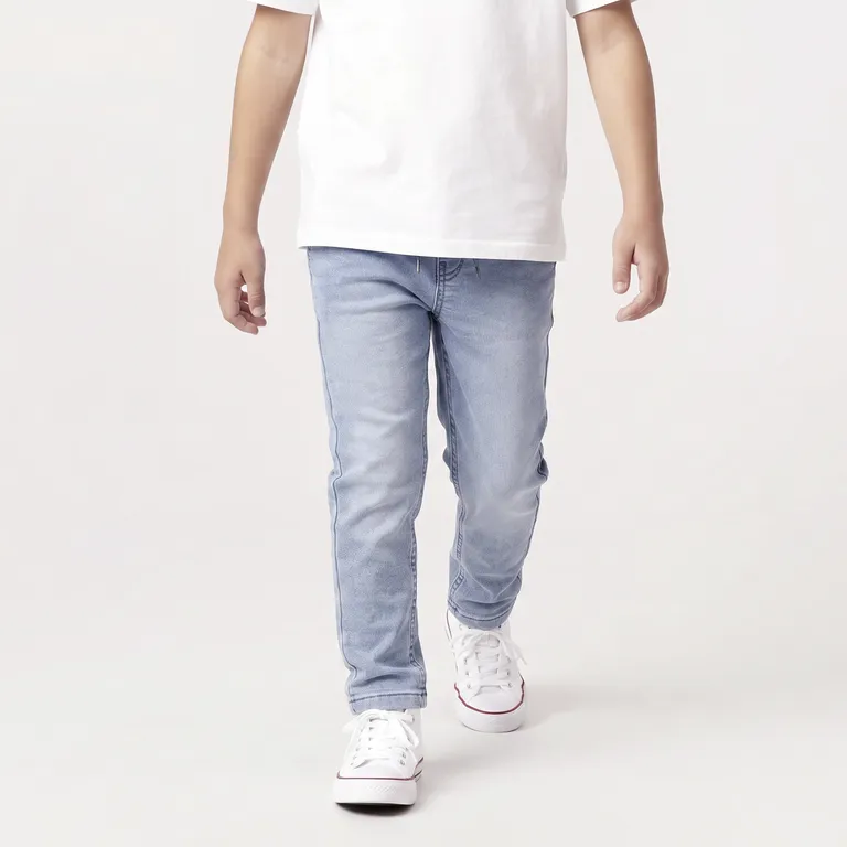 Jeans Recto Cintura Elasticada Niño Algodón
