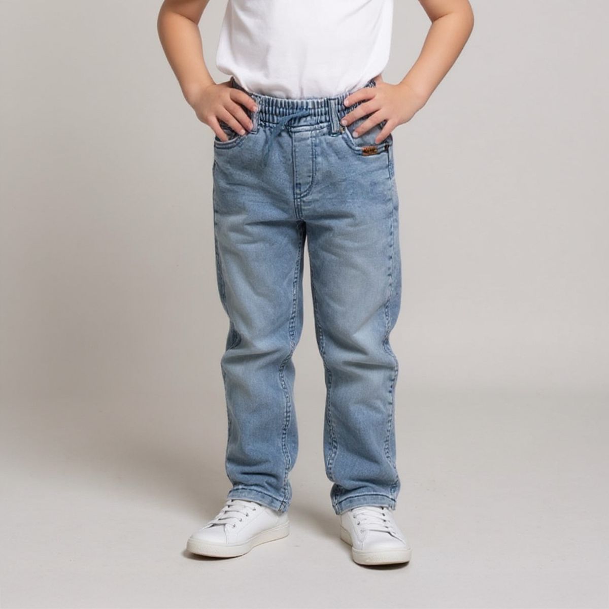 YAMP - Jeans Yamp Recto Cintura Elasticada Niño Algodón