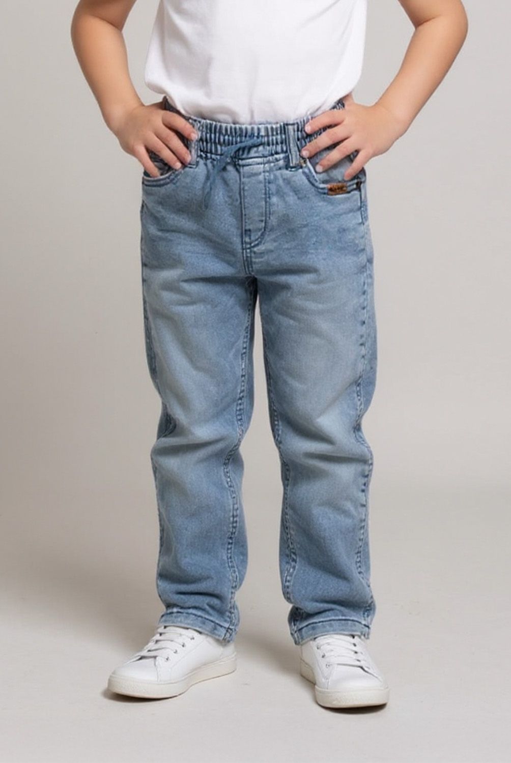 YAMP - Jeans Yamp Recto Cintura Elasticada Niño Algodón
