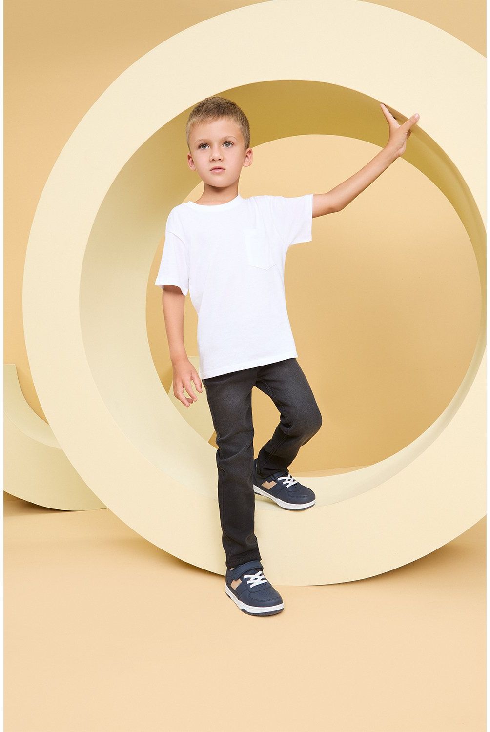 YAMP - Jeans Yamp Recto Cintura Elasticada Niño Algodón
