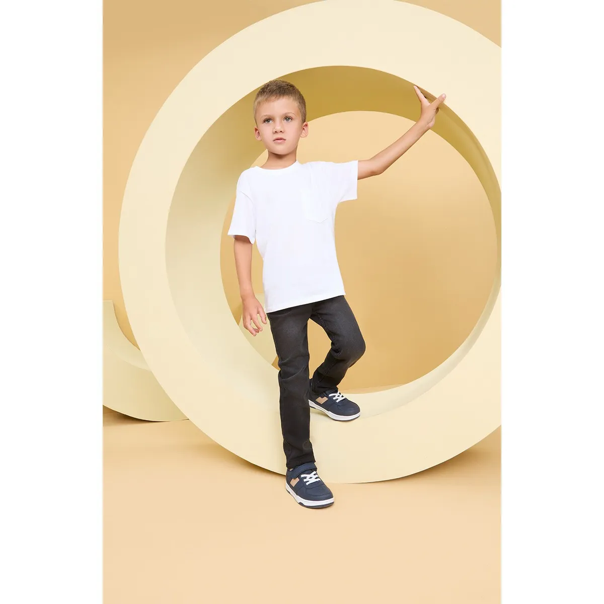 YAMP - Jeans Yamp Recto Cintura Elasticada Niño Algodón