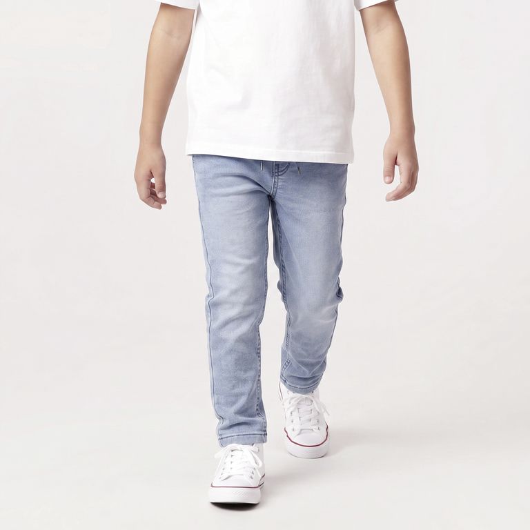 Jeans Recto Cintura Elasticada Niño Algodón