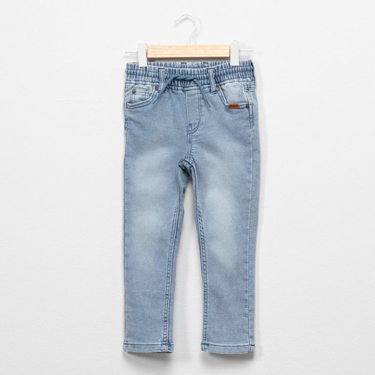 Jeans Recto Cintura Elasticada Niño Algodón