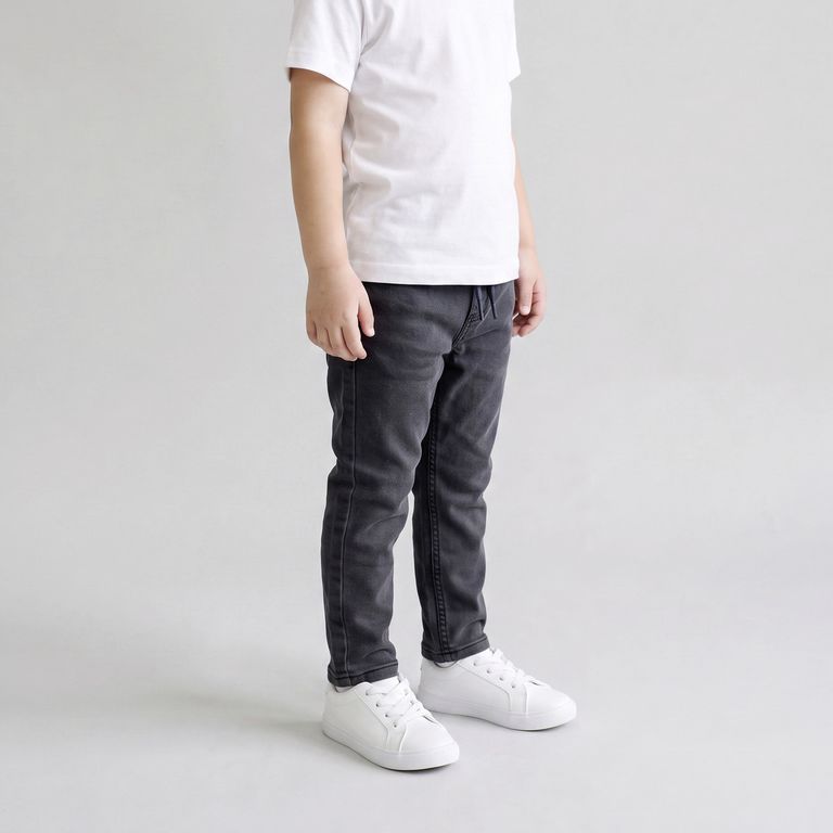 Jeans Recto Cintura Elasticada Niño Algodón