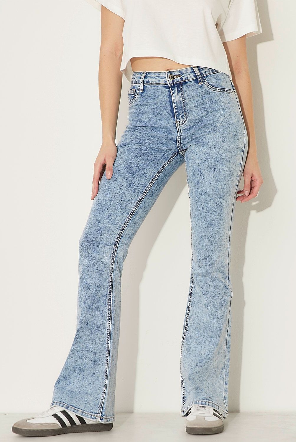 SYBILLA - Jeans Sybilla Grace Flare Tiro Alto Mujer