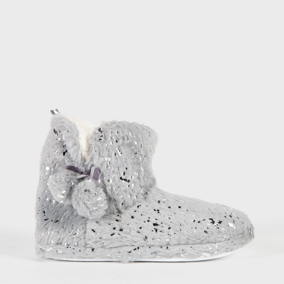 SYBILLA - Pantuflas Botín Mujer Sybilla Felpa con Lentejuelas