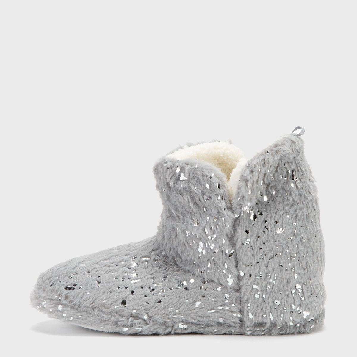 SYBILLA - Pantuflas Botín Mujer Sybilla Felpa con Lentejuelas