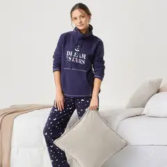 SYBILLA - Pijama Mujer Maxi Estampado Manga Larga