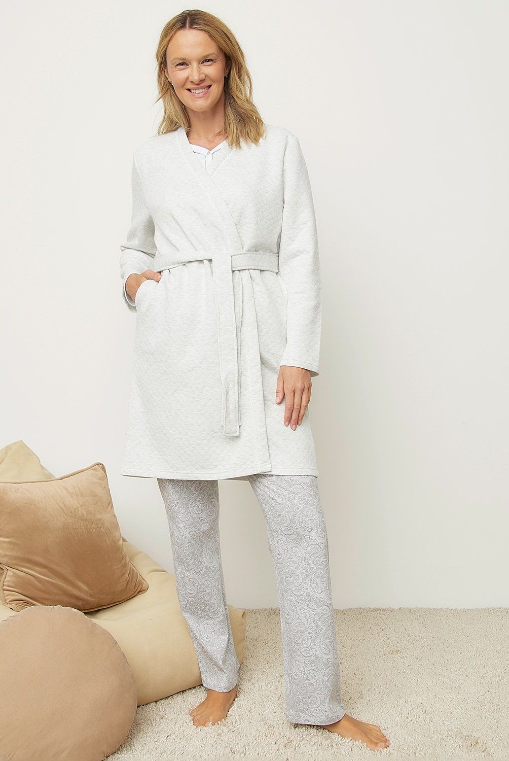S COCCI - Bata Midi S Cocci Mujer Gris para Invierno