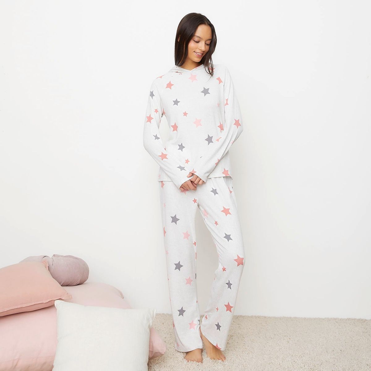 SYBILLA - Pijama Sybilla Mujer Manga Larga Estampado Estrellas