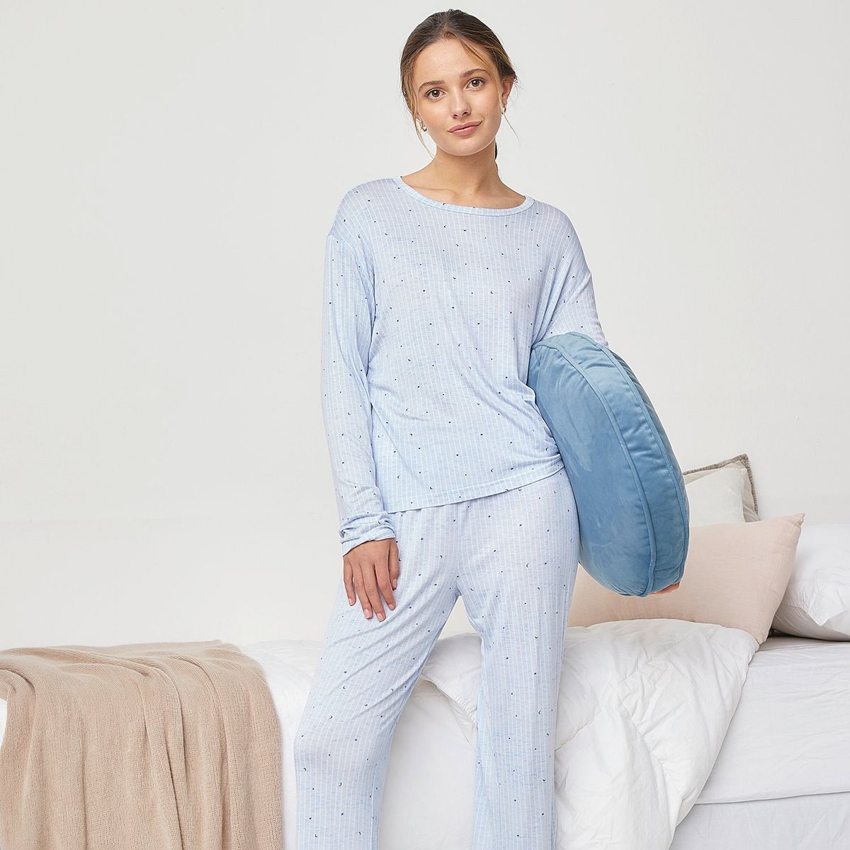 SYBILLA - Pijama Mujer Sybilla Viscosa Manga Larga