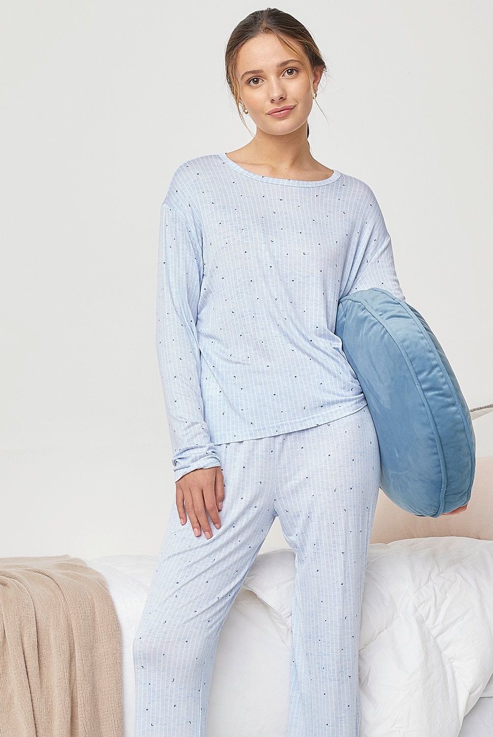 SYBILLA - Pijama Mujer Sybilla Viscosa Manga Larga
