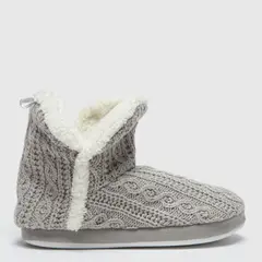 BLU - Pantuflas Botas Mujer Textil Felpa