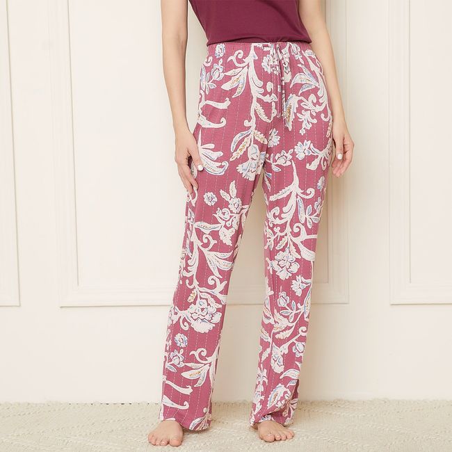 BLU - Pantalón Pijama Mujer Blu Algodón Diseño Rayas