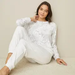 BLU - Pijama Mujer Manga Larga Estampado