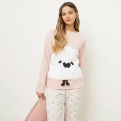 SYBILLA - Pijama Maxi Estampado Mujer Manga Larga