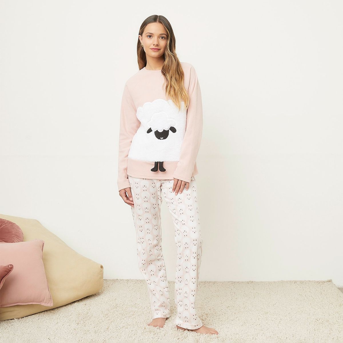 SYBILLA - Pijama Sybilla Maxi Estampado Mujer Manga Larga