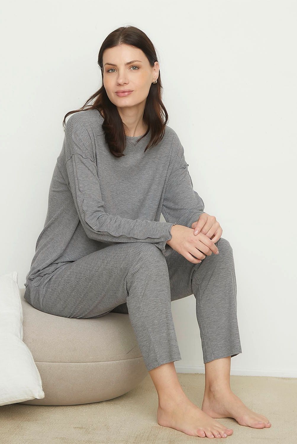 BLU - Pijama Mujer Blu Maxi Manga Larga