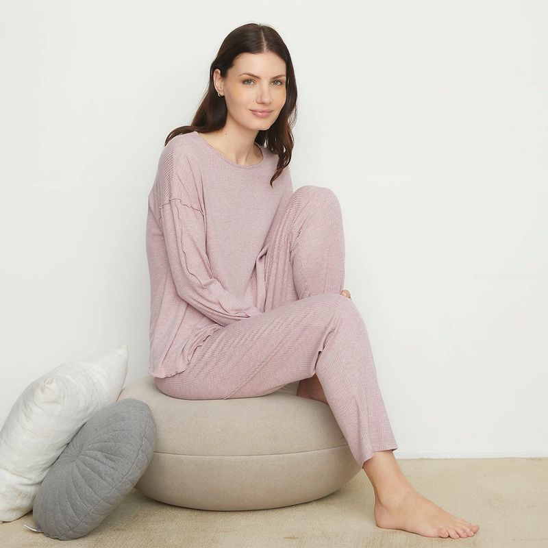 BLU - Pijama Mujer Blu Maxi Manga Larga