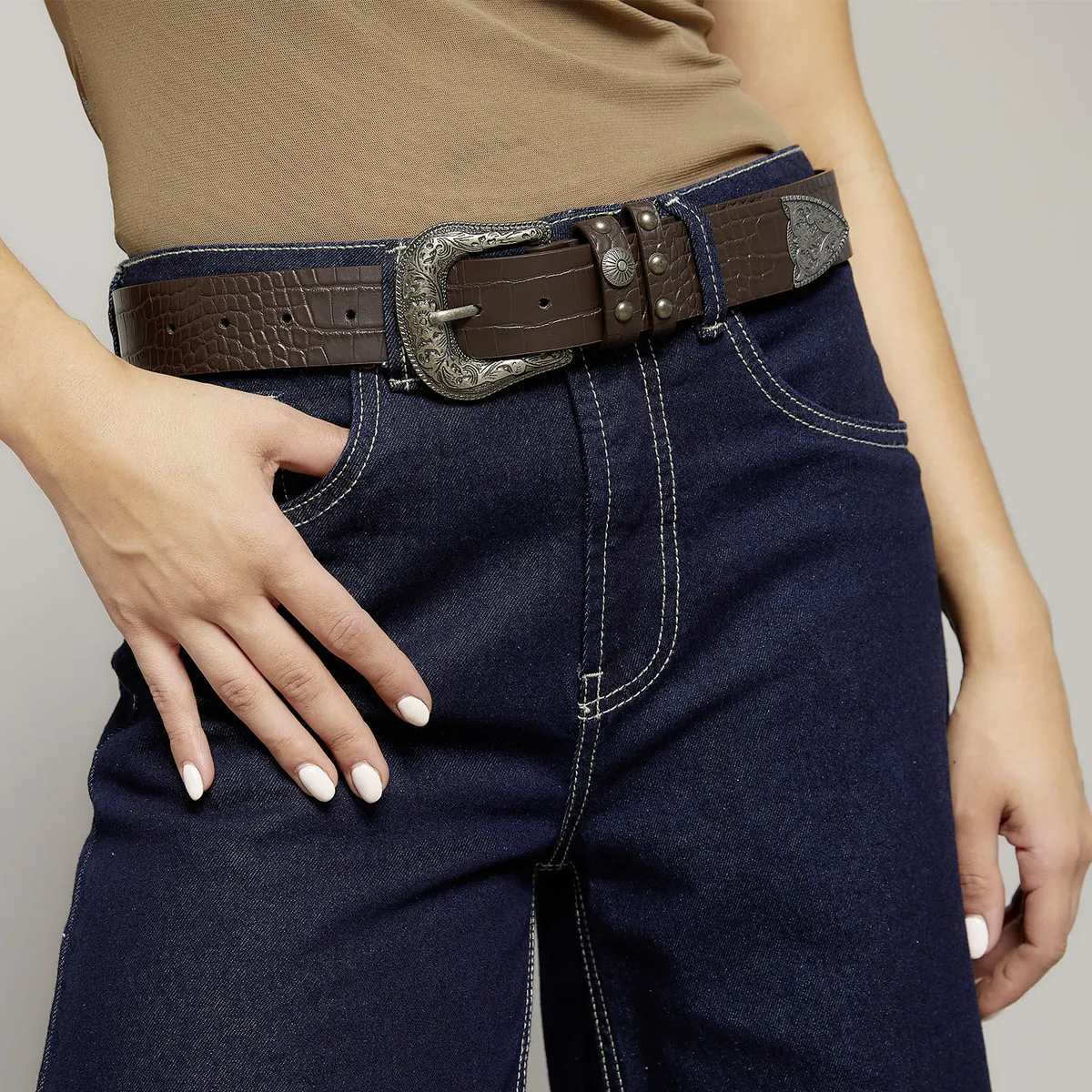 AMERICANINO - Cinturón Americanino Casual Mujer Diseño Liso