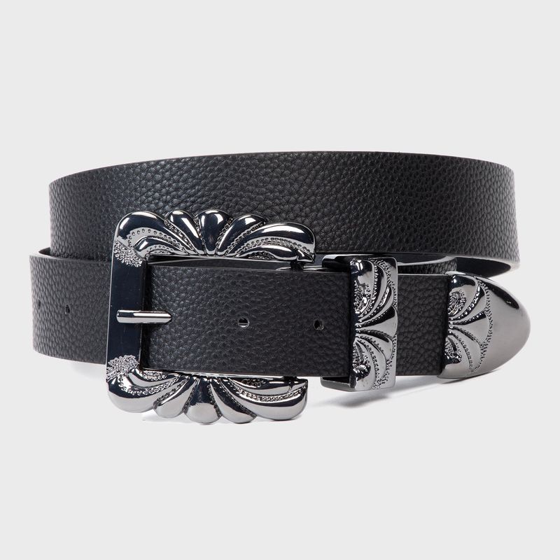 AMERICANINO - Cinturón Americanino Casual Mujer Diseño Hebilla Negro