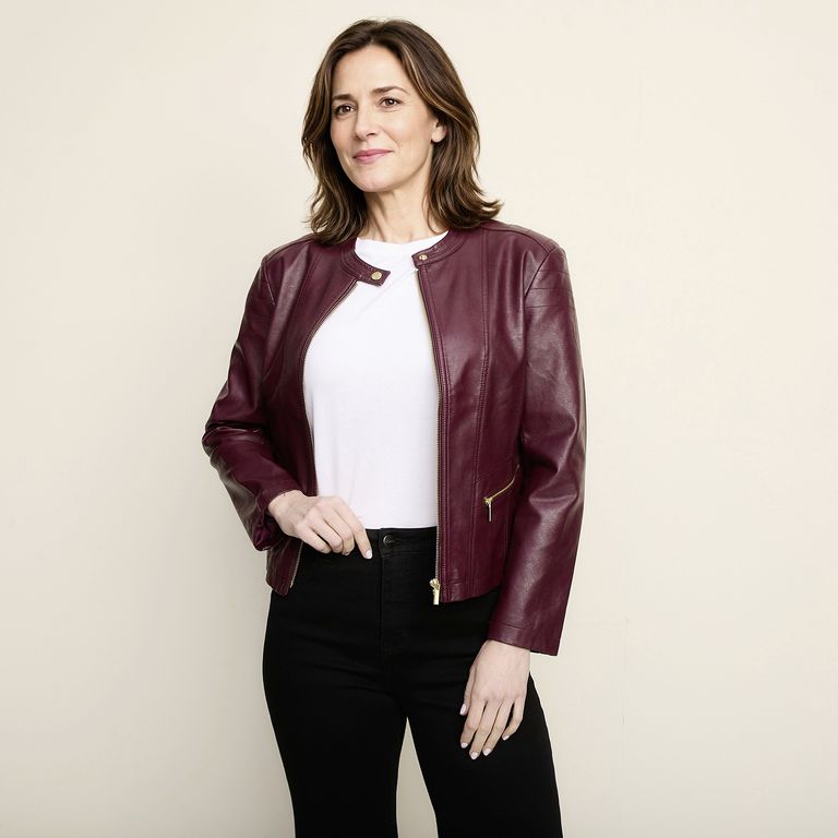 Chaqueta Efecto Cuero Mujer S.Cocci