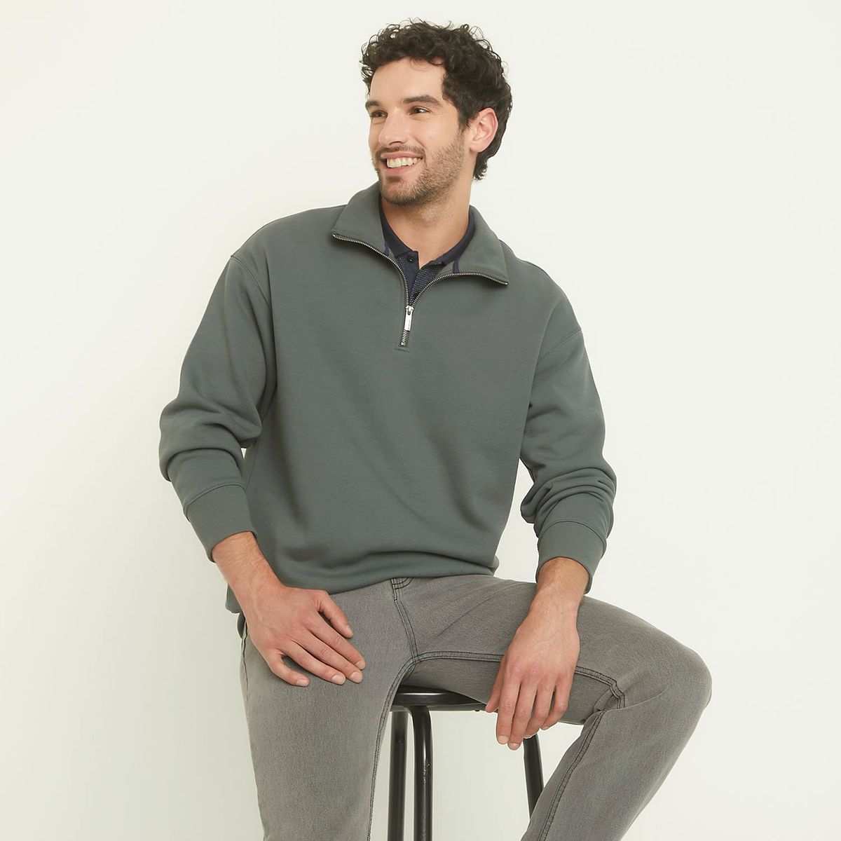 NEWPORT - Polerón Newport Manga Larga Fit Regular Hombre Algodón