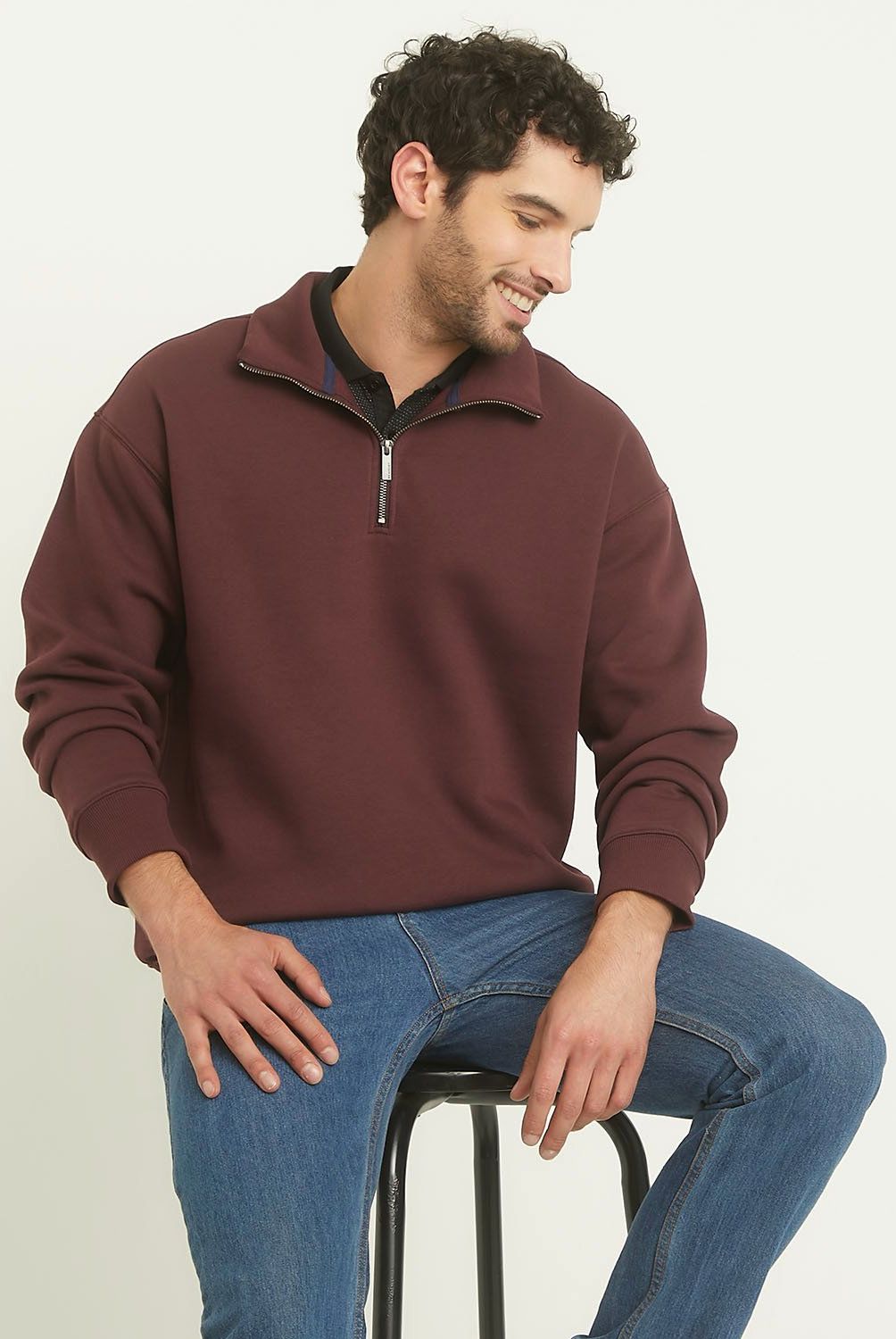 NEWPORT - Polerón Newport Manga Larga Fit Regular Hombre Algodón