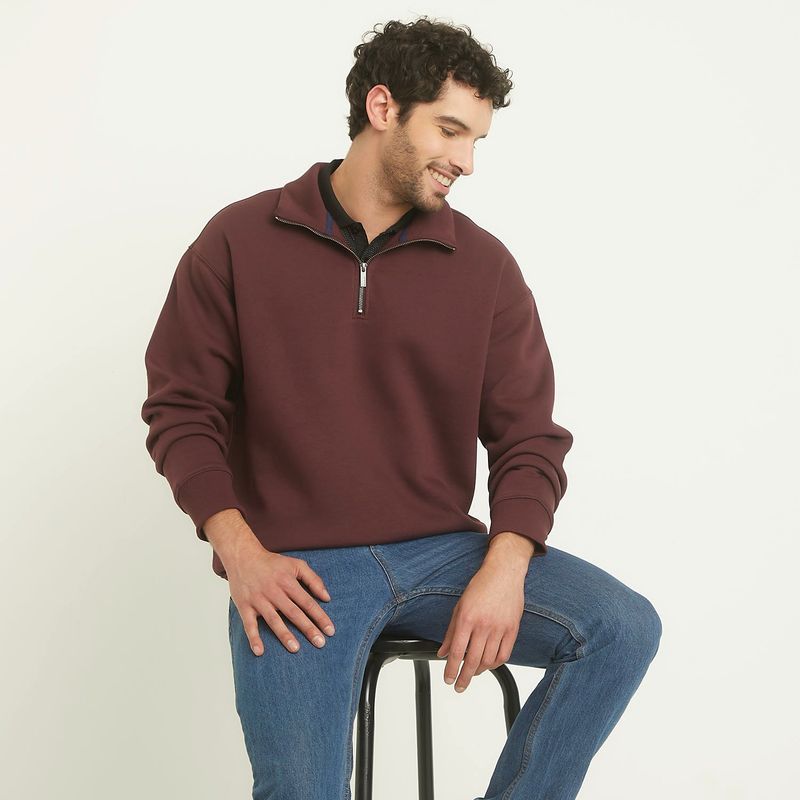 NEWPORT - Polerón Newport Manga Larga Fit Regular Hombre Algodón