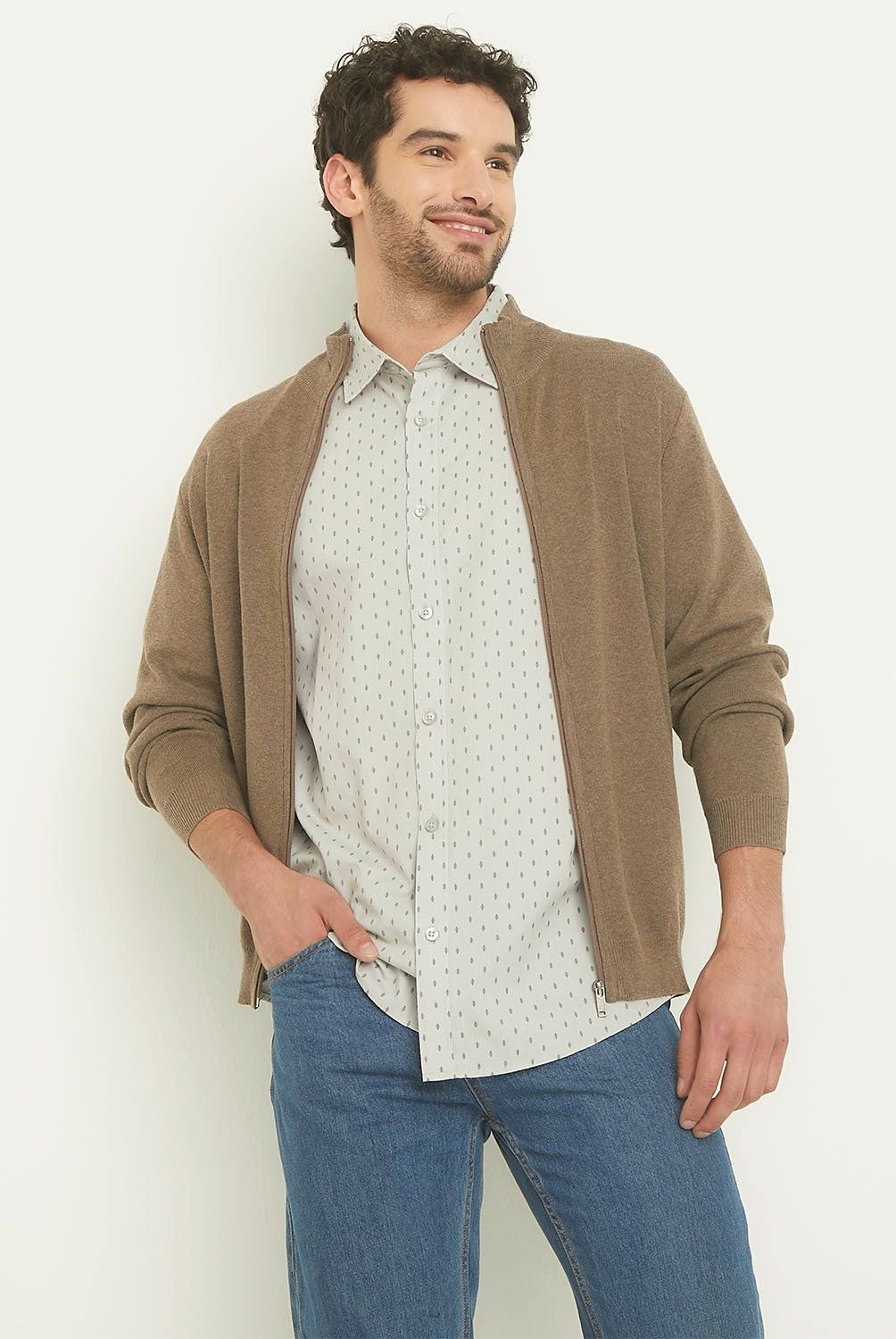 NEWPORT - Camisa Casual Estampada Newport Manga Corta Hombre Algodón