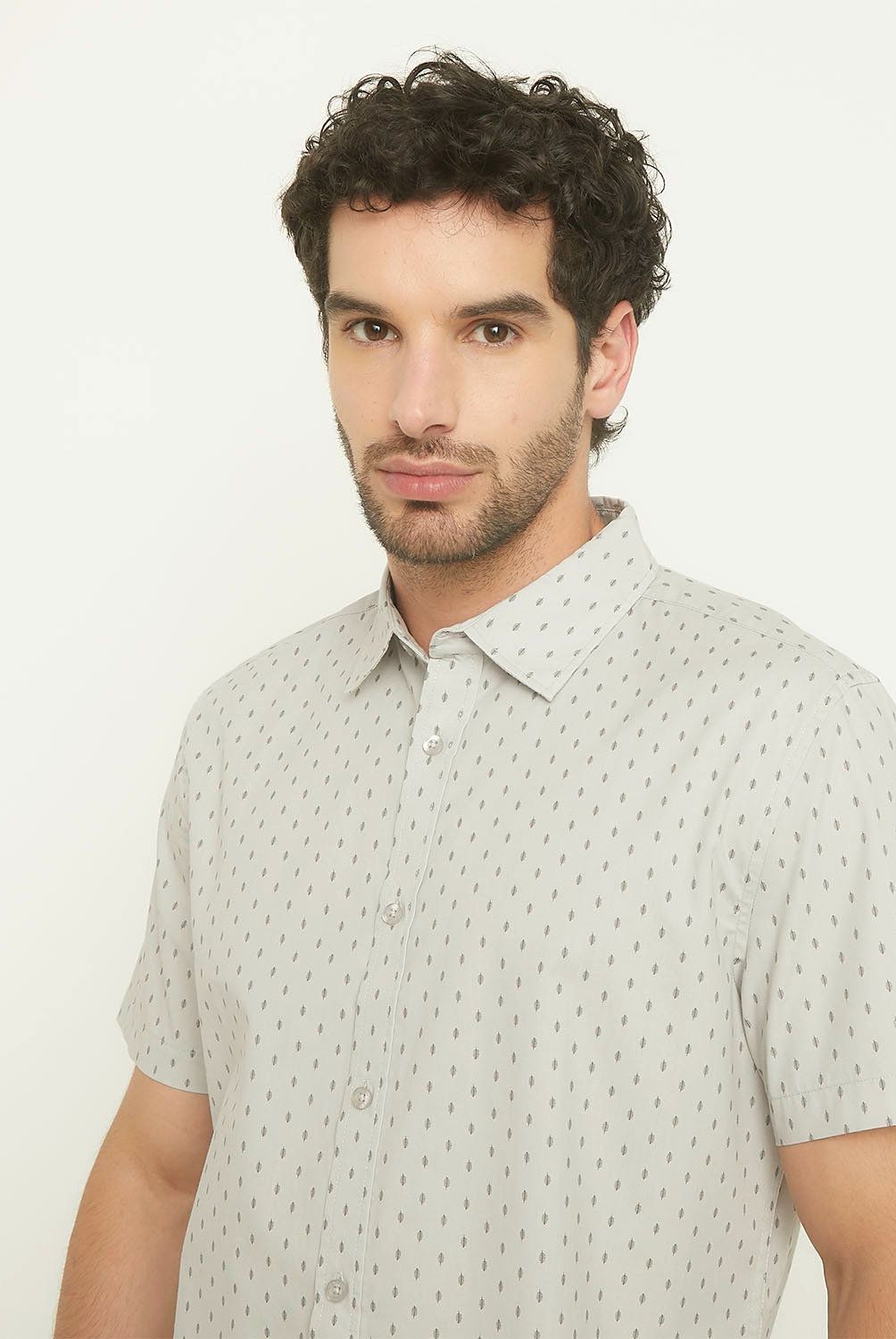 NEWPORT - Camisa Casual Estampada Newport Manga Corta Hombre Algodón