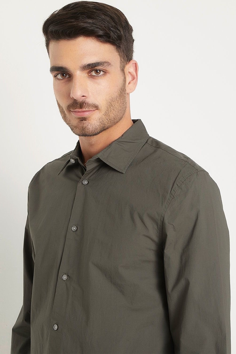 BASEMENT - Camisa Casual Algodón Basement Slim Fit Hombre