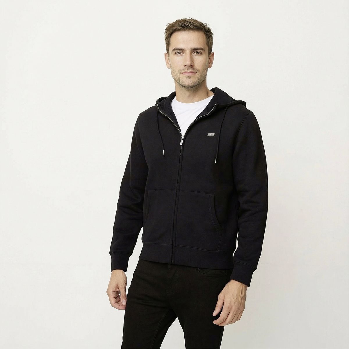 UNIVERSITY CLUB - Polerón Casual Con Gorro University Club Hombre Algodón