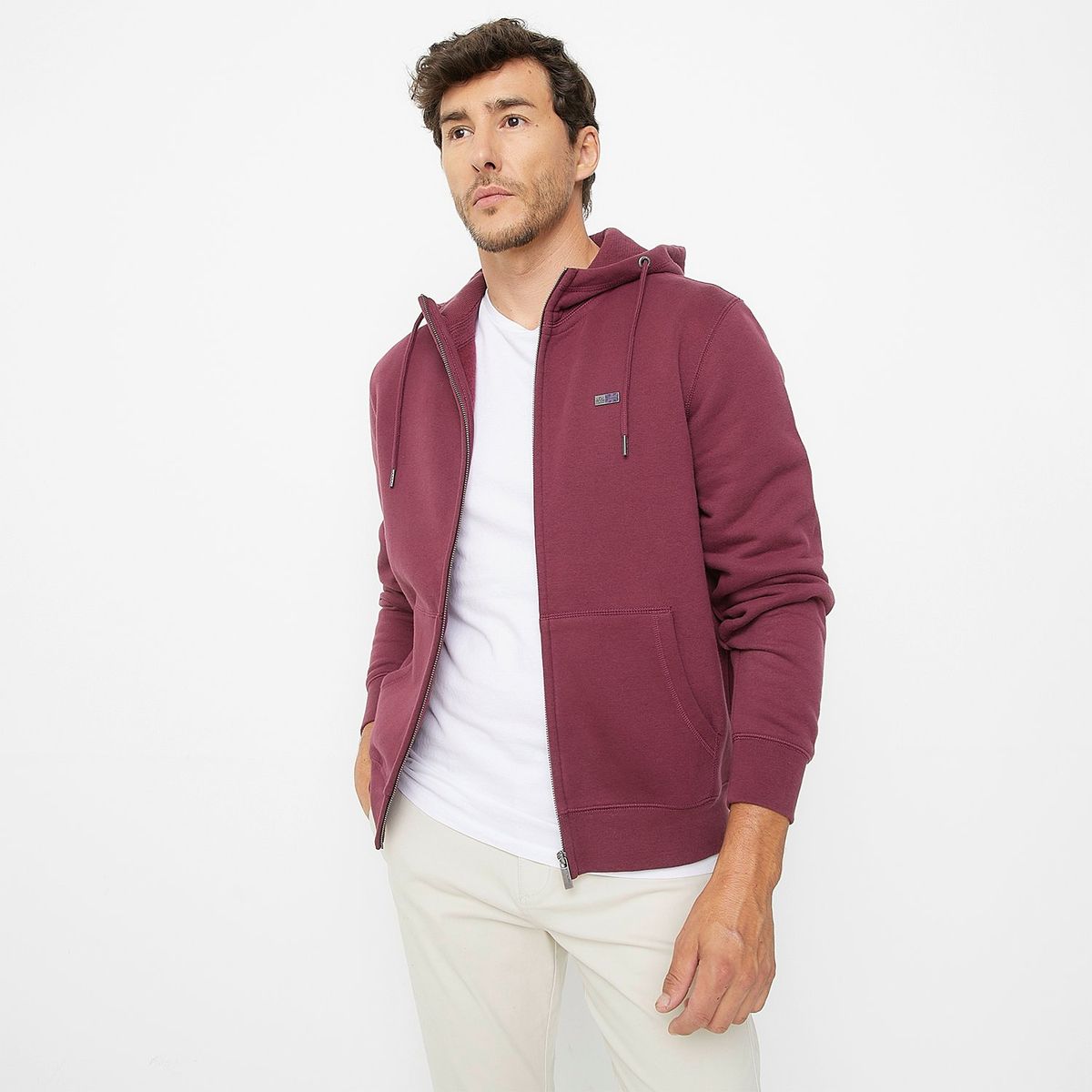 UNIVERSITY CLUB - Polerón Casual Con Gorro University Club Hombre Algodón