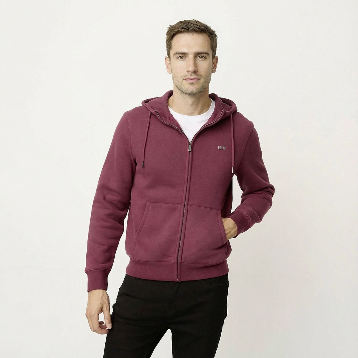 UNIVERSITY CLUB - Polerón Casual Con Gorro University Club Hombre Algodón