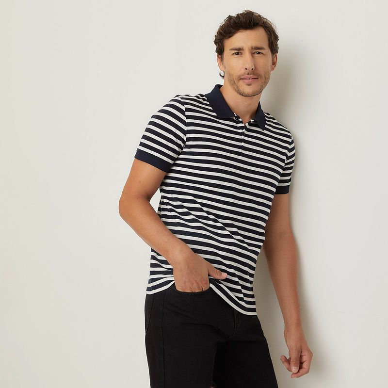 NEWPORT - Polera Newport Piqué Manga Corta Algodón Hombre