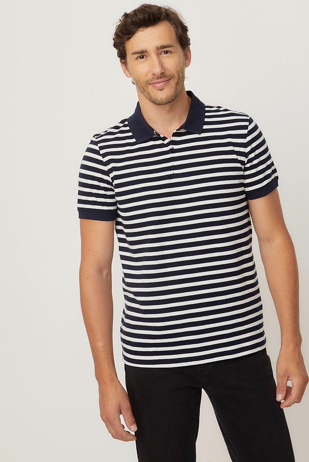 NEWPORT - Polera Newport Piqué Manga Corta Algodón Hombre