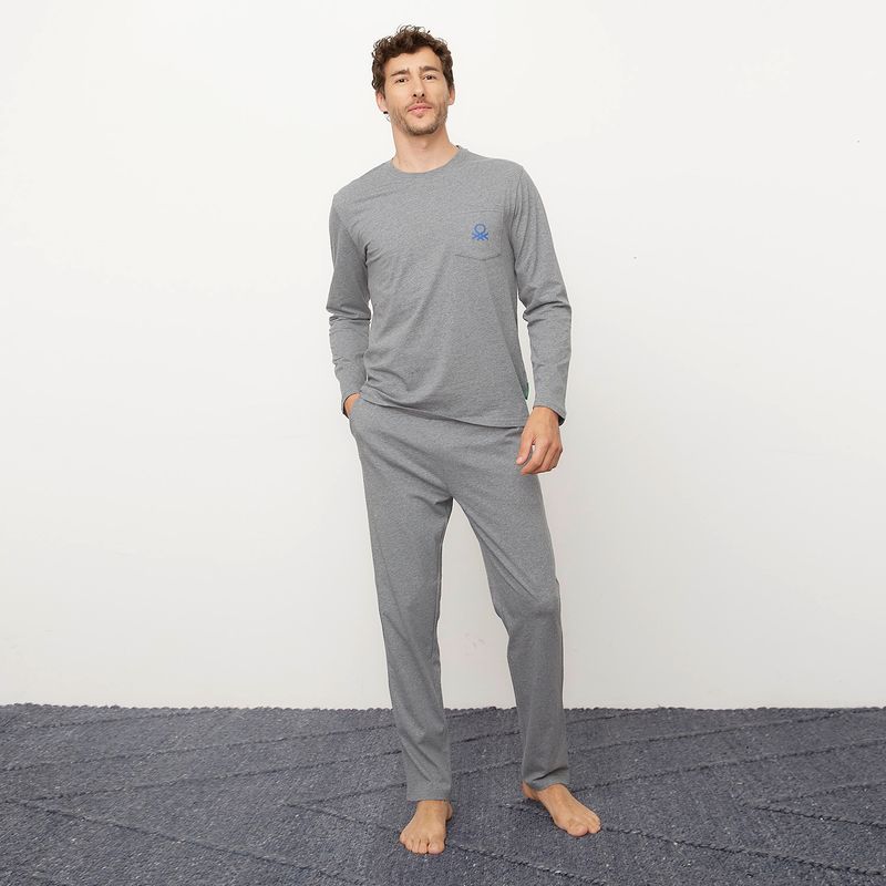 BENETTON - Pijama Largo Hombre Benetton