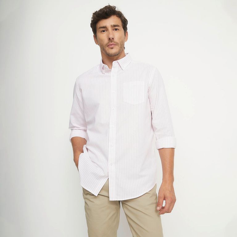 Camisa Manga Larga Algodón Hombre Regular Fit
