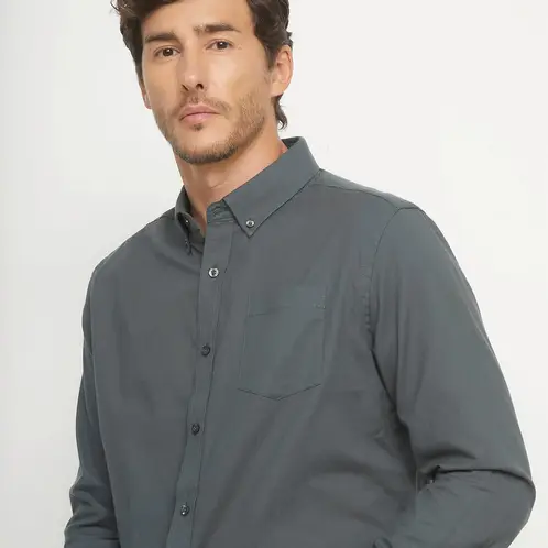 NEWPORT - Camisa Manga Larga Algodón Hombre Regular Fit