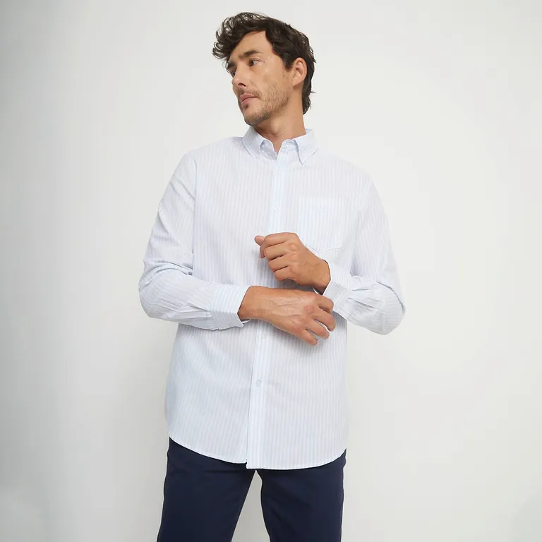 Camisa Manga Larga Algodón Hombre Regular Fit
