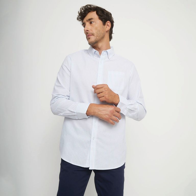 Camisa Manga Larga Algodón Hombre Regular Fit