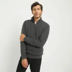 NEWPORT - Sweater Casual Algodón con Cremallera Hombre