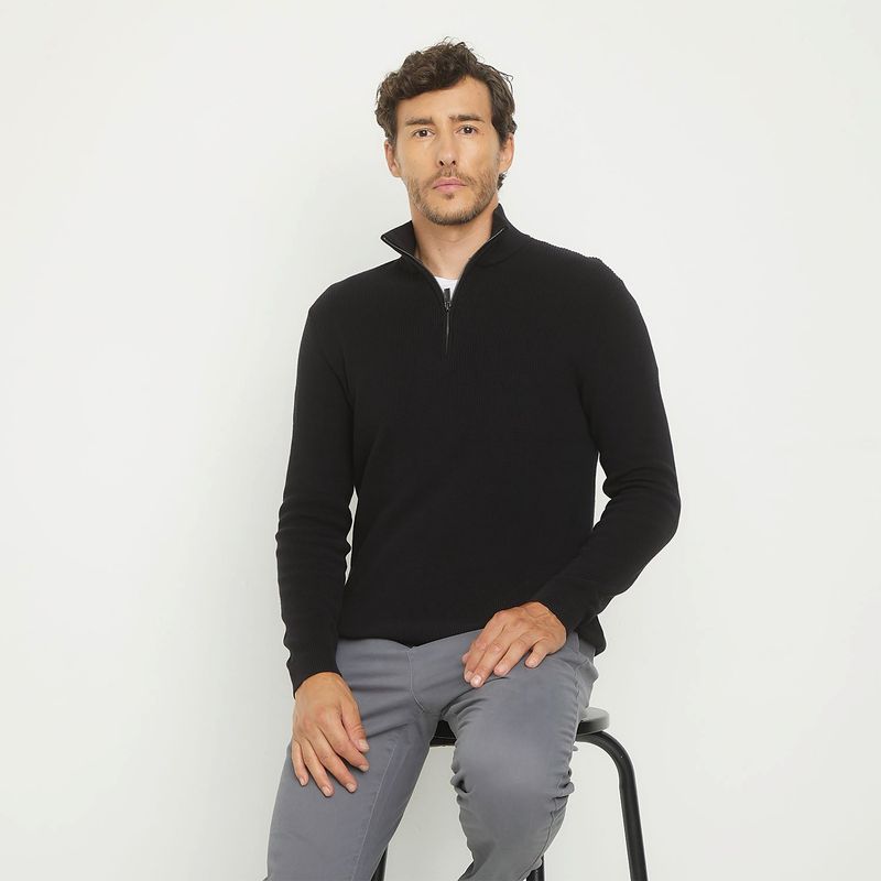 NEWPORT - Sweater Casual Algodón con Cremallera Newport Hombre